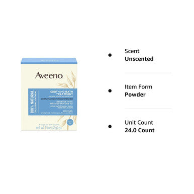 Aveeno Active Naturals Soothing Bath Treatment Packets 8 Each