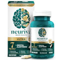 NEURIVA Ultra Decaffeinated Clinically Tested Nootropic Brain Supplement for Mental Alertness Memory Focus and Concentration Cognivive Neurofactor Phosphatidylserine Vitamins B6 B12 60 Capsules