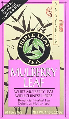 Triple Leaf Tea Bags, Mulberry Leaf, 20 Count
