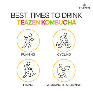Teazen 5 Flavors 50 Sticks Variety Pack Kombucha Lemon Peach Berry Pineapple Citron Flavor (50 Sticks)