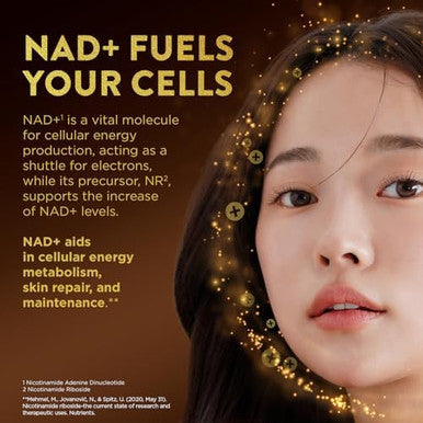 Swisse Plus Nad+ Beauty Restore Clinically Tested Ingredients Nad+ Supplement For Men & Women Supports Collagen Formation, Skin Elasticity & Anti-Aging Supplement 30 Capsules