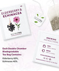 Nutra Tea - Elderberry & Ecea Tea | Elderberry Tea - Immunity Tea | Immune Tea - 20 Tea Bags - Herbal Tea