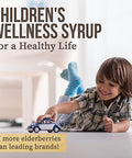 Honey Gardens Elderberry Syrup For Kids With Honey Kids Elderberry Syrup 6.4 Mg Of Elderberry Honey Syrup With Organic Raw Honey Organic Ecea Purpurea And Elderflower 24 Servings 4 Fl. Oz.