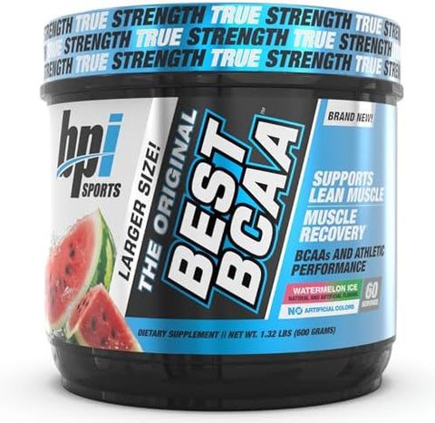 Bpi Sports Best Bcaa Powder Muscle Recovery Support Branched Chain Amino Acids Building Blocks Of Protein And Muscle Post Workout Recovery " Hydration Blue Raspberry 30 Servings