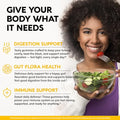 Nutraharmony Probiotic Gummies 10B Cfu With Prebiotic Fiber - Digestion & Immune Support - Debloat Stomach & Gut Comfort - Probiotics For Women & Men - Natural Berry Flavor - Vegan & Sugar-Free 60 Gummies