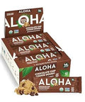Aloha Organic Plant Based Protein Bars Chocolate Chip Cookie Dough, 1.98 Oz,(Pack of 12)
