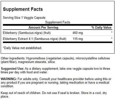 Swanson Elderberry 575 Milligrams 120 Veg Capsules (2 Pack)