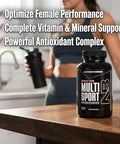 Nutrabio Multisport For Women - Womens Multivitamin - 33 Vitamins Minerals Micronutrients - Rich In Antioxidants - Supports Peak Athletic Performance Energy Metabolism (120 Vegetable Capsules)