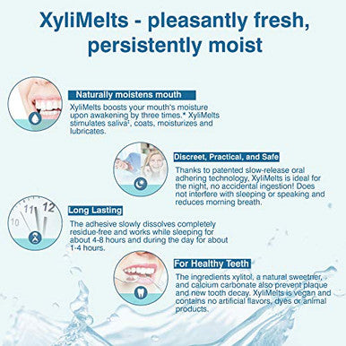 Oracoat Xylimelts Dry Mouth Relief Bundle Slightly Sweet 40 Count Mild Mint 40 Count And Cinnamon 40 Count