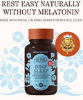 Herbs Etc. Deep Sleep Softgels Holistic Bedtime Supplement for Calming Sleep Aid Chamomile Lemon Balm Extract & Passionflower