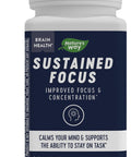 Natures Way Sustained Focus Nootropic, Brain Health*, Improved Focus & Concentration*, with L-Theanine, 60 Capsules