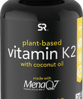Vitamin K2 as MK7 with Organic Coconut Oil Vitamin K Supplement Made with MenaQ7 from Fermented Chickpea NonGMO Verified Vegan 60 VeggieSoftgels