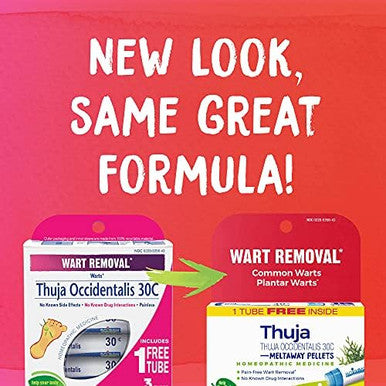 Boiron Thuja Occidentalis 30C Wart Removal Homeopathic Medicine For Painless Removal Of Warts From Plantar (Feet) Hands And Other Bodily Warts 3 Count (240 Pellets)
