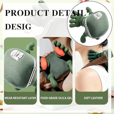 Dybyss Bionic Hand Neck And Shoulder Massager With Heat Shiatsu Kneading Trapezius Muscle Massager Cordless Portable Full Body Massage Device For Office Workers & Parents