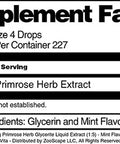 Terravita Evening Primrose Herb Glycerite Liquid Extract (1:5) - Mint Flavored (1 Oz, Zin: 513192)