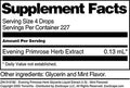 Terravita Evening Primrose Herb Glycerite Liquid Extract (1:5) - Mint Flavored (1 Oz, Zin: 513192)