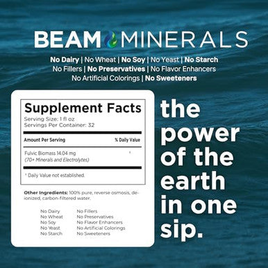 Beam Minerals Electrolyte Imbalance Solution Electrolyze And Insta-Lytes Natural Liquid Electrolytes 2Oz