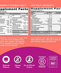 Olly Family 2 Pack: Women'S Multivitamin Gummy (90 Count) Kids Multivitamin + Probiotic Gummy (70 Count) Vitamins A D C E B Chewable Supplement Blissful Berry Yum Berry Punch 160 Count