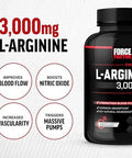Force Factor Larginine Nitric Oxide Supplement With Bioperine To Help Build Muscle And Support Stronger Blood Flow Circulation Nutrient Delivery And Pumps Larginine 3000Mg 3G 150 Capsules