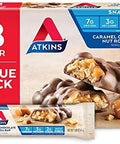 Atkins Caramel Chocolate Nut Roll Snack Bar Protein Snack High In Fiber 2G Sugar 8 Count