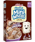 Kellogg's Frosted Mini-Wheats Breakfast Cereal, Kids Cereal, Family Breakfast, Cocoa, 13.3oz Box