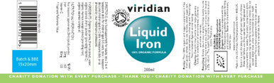 Viridian 100% Organic Liquid Iron - 200ml