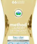 Method Concentrated Laundry Detergent + Clear 53.5 Fl Oz (Pack of 4) 66 Loads