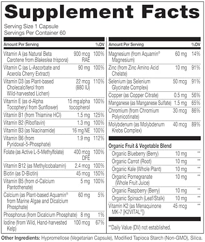 Naturelo One Daily Multivitamin For Women 50+ (Iron) 60 Capsules Calcium Supplement For Bone Strength 120 Capsules Bundle