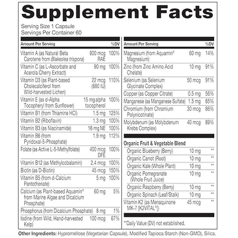 Naturelo One Daily Multivitamin For Women 50 (Iron Free) 60 Capsules Calcium Supplement For Bone Strength 120 Capsules Bundle
