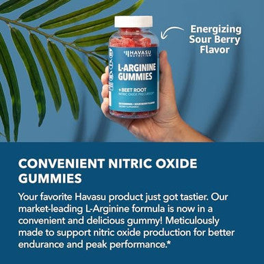 Havasu Nutrition Larginine Gummies + Organic Maca Root Liquid Drops Male Endurance Bundle