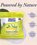 Zand Immunity Lemon Zinc Throat Lozenges - Good-For-You Dry Mouth Lozenges - Immune Support Supplement With Chelated Zinc 5Mg Blend Of 9 Herbs Soothe A Dry Throat - Natural Flavor Gluten 50Ct