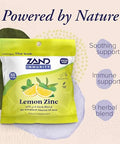 ZAND IMMUNITY Lemon Zinc Throat Lozenges GoodforYou Dry Mouth Lozenges Immune Support Supplement with Chelated Zinc 5mg Blend of 9 Herbs Soothe a Dry Throat Natural Flavor Gluten 50ct
