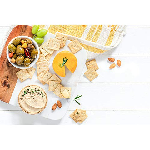 Simple Mills Almond Flour Crackers Fine Ground Sea Salt Gluten Vegan Healthy Snacks 4.25 Ounce (Pack of 1)