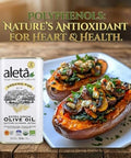 Aleta, USDA Organic Greek Extra Virgin Olive Oil, EU Certified Single Estate PDO Greece, 1 Lt (33.8 oz.) Tin, Kosher EK, Pack of 1