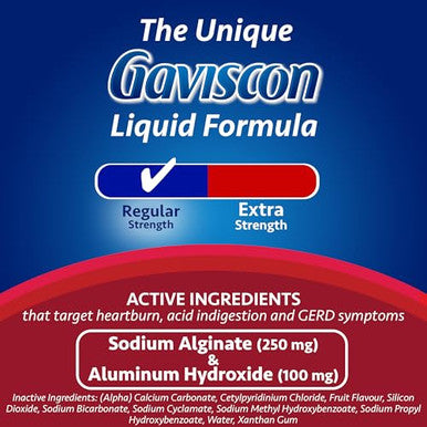 Gaviscon Fruit- Long-Lasting Acid Reflux And Heartburn Relief 340Ml