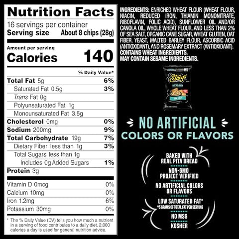 STACYS SNACKS Sea Salt Pita Chips 16 OZ
