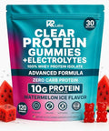 Kr Labs Zero Carb 100% Clear Whey Isolate Protein Gummies + Electrolyte | 300G Total Protein Per Bag | Plant Based Ingredients With Vitamins For Men & Women Gluten Free Non-Gmo | Watermelon 120 Count