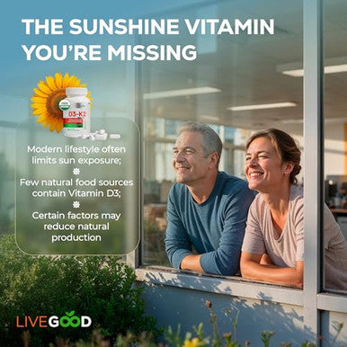 Livegood Organic D3 K2 Supplement 2000 Iu Vegan Capsules With Mk-7 Pure Vitamin D3 With K2 For Immune And Bone Support Made In The Usa Organic D3 K2 Formula (60 Count)