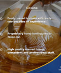 Cosana Manuka Honey 50+ MGO - 250g - Multifloral - Bottled, sealed and certified in New Zealand