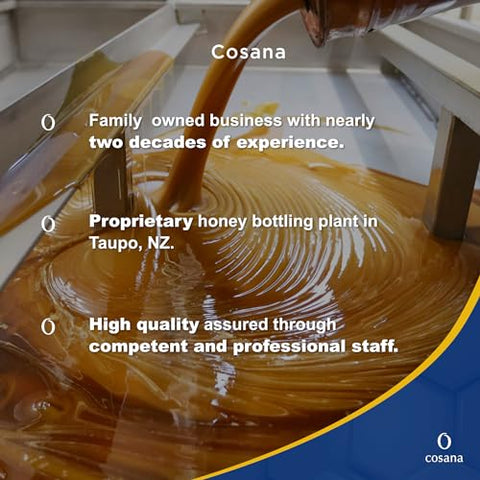 Cosana Manuka Honey 50+ MGO - 250g - Multifloral - Bottled, sealed and certified in New Zealand