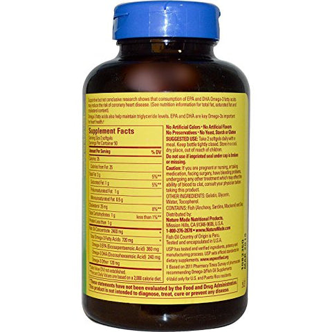 Nature Made Fish Oil 1200 Mg W. Omega-3 360 Mg Softgels 100 Count (Pack Of 1)