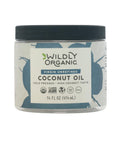 Wildly Organic Virgin Unrefined Cold Pressed Coconut Oil 14 Fl Oz - Organic, Raw, Non-GMO, Vegan, Pet-Safe, Rich Coconut Flavor/Aroma - Perfect for Skin, Hair, Cooking, & Baking - BPA-Free Container