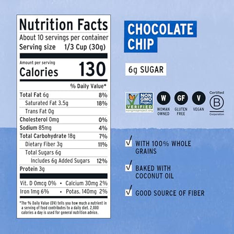 Purely Elizabeth Cookie Granola Choc Chip 11 OZ (Pack of 2)