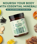 Natural Rems Sea Moss Gummies 16in1 Ashwagandha Black Seed Oil Bladder Wrack Turmeric Vitamin C and D3 with Manuka Burdock Root Dandelion Yellow Dock Elderberry Apple Cider Vinegar (Green Apple)
