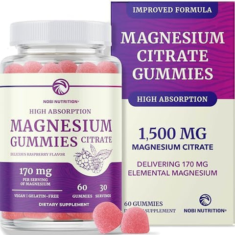 Nobi Nutrition Magnesium Citrate Complex 500 Mg For Calm & Relaxation High Absorption Magnesium Supplement Citrato De Magnesio Constipation & Digestion Support Nongmo Soy 60 Mag Citrate Capsules