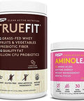 Rsp Nutrition Aminolean Pre Workout Energy (Pink Lemonade 30 Servings) With Truefit Protein Powder (Chocolate 2 Lb)