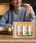 Savannah Bee Everyday Honey Sampler Set - 3 Oz Sampler Set in 3 Bottles - Honey Set for Coffee, Tea, and Cheese Boards