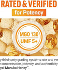 Force Factor Royal Manuka Honey Pure Zealand Manuka Support Immune Health Digestion & Energy Mgo 130 Umf 5+ Sustainably Sourced Honeylemon 60 Soft Chews