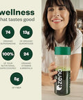 Zena Complete Organic Super Greens Powder and Multivitamin 90+ Supergreens Fruits Veggies Pre and Probiotics Watermelon Citrus Flavor 30 Packets + Water Bottle