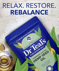 Dr Teal's Pure Epsom Salt, Cannabis Sativa Hemp Seed Oil, 3 lb (Pack of 4)
